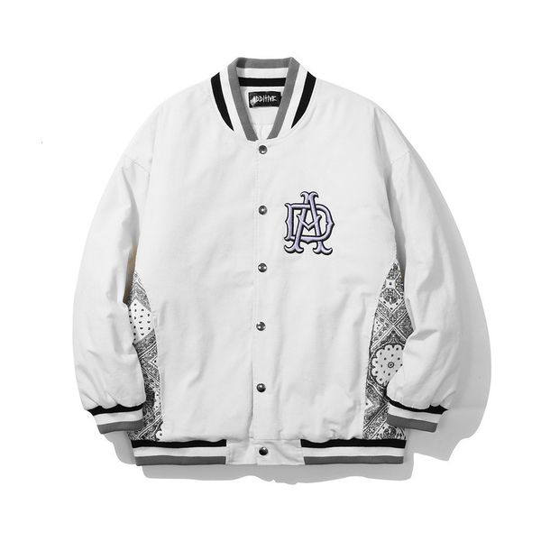 

men's jackets cotton bomber jacket, short sleeve splicing brand clothing, fashion printing, loose and novel, Black;brown