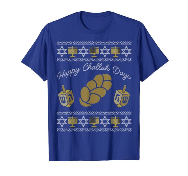 

happy challah days shirt, hanukkah gifts, White;black