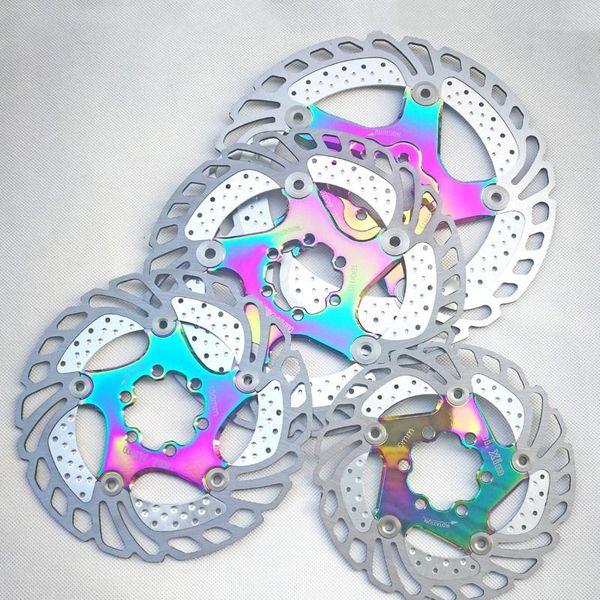 

bike brakes bicycle colorful disc brake cooling floating rotor stainless steel 140/160/180/203mm rainbow for mtb mountain road