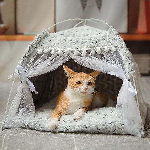

cat litter winter tent house enclosed pet bed four seasons universal kennel warm supplies set type item beds & furniture