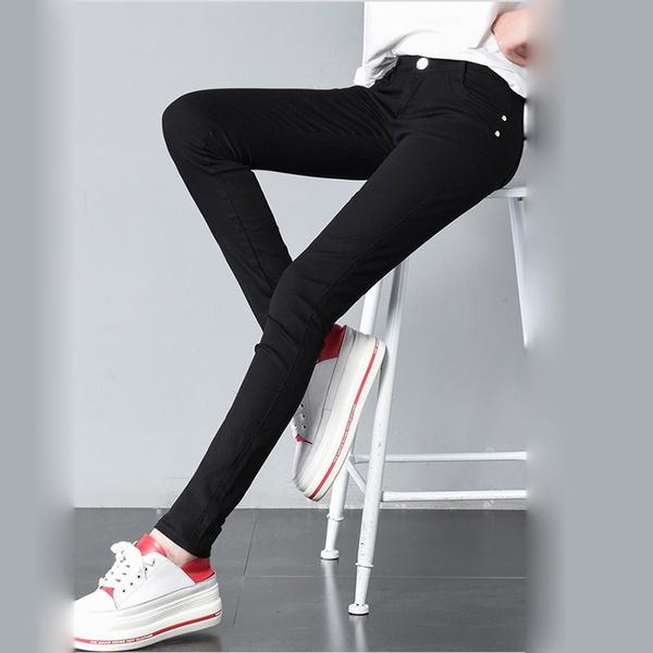

women's pants & capris spring plus size basic pencil casual trousers elastic for women slim ladies jean female many color, Black;white