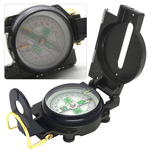 

portable military folding lens compass multifunctional outdoor hiking green marine car gadgets