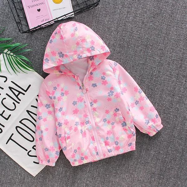 

jackets children's clothing for girls' pink jacket long sleeve coat baby clothes 2-7 y fashion all-match windbreaker, Blue;gray