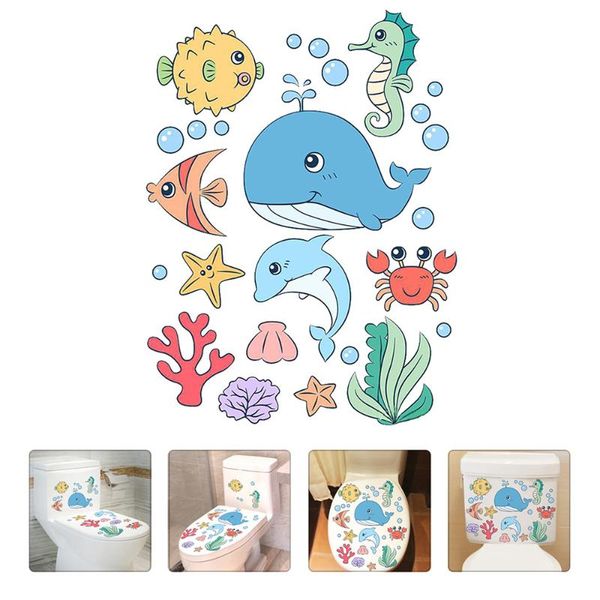 

wall stickers 1 sheet pvc waterproof sticker bathroom door decal (assorted color)