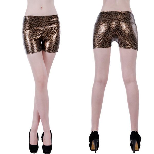 

leggings fashion 2021 elastic leopard pants matte snake safety shorts 3-point, Black