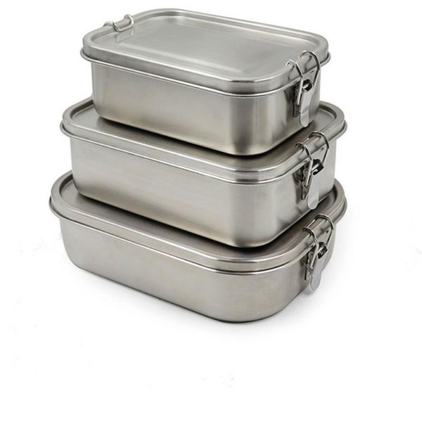 

dinnerware sets modern and simple stainless steel sealed insulated lunch box, leak-proof insulated, square japanese box lx112506