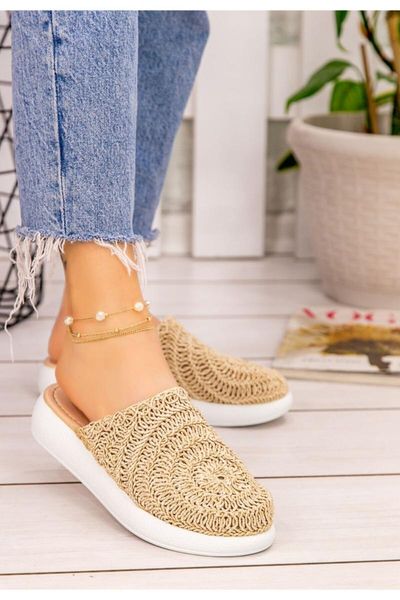 

slippers braided, Black