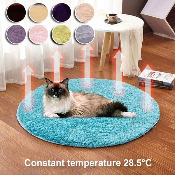 

cat beds & furniture heating pad electric bed mat plush blanket heated autumn sleeping anti-scratch winter