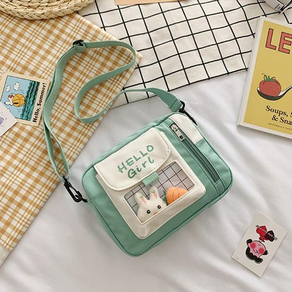 

evening bags japanese cartoon printing flap handbags for women nylon casual bag ladies crossbody shoulder girls phone bolsos female