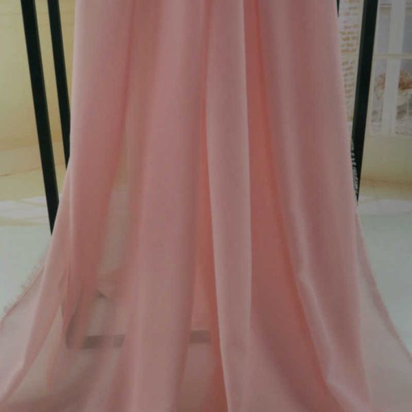 Tessuto Tulle Chiffon Morbido per Abito, Tessuto Georgette, Rosso, Beige, Bianco, Nero, Rosa, Blu, Verde, Grigio, Viola, al Metro 210702