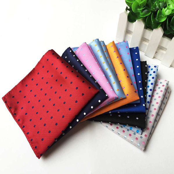 

men's handkerchief fashion dot square wavelet point suit pocket towel, White
