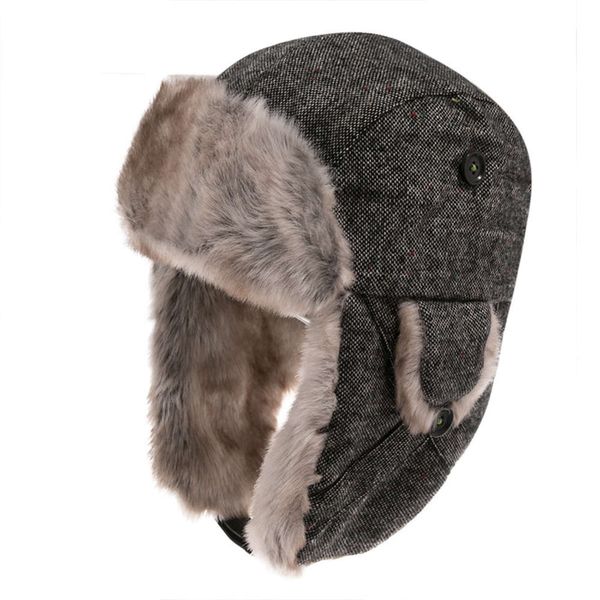 

2020 children lei feng cap men's fashion winter plush thickened warm ear protection windproof skiing northeast winter hat, Blue;gray