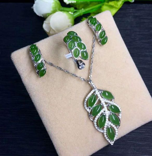 

bracelet, earrings & necklace hetian biyu silver inlay set jasper horse eye matching j3#, Black