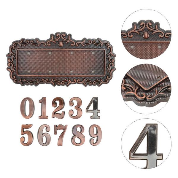 

wallpapers 1 set of decorative number doorplate el relif 3d sign bronze