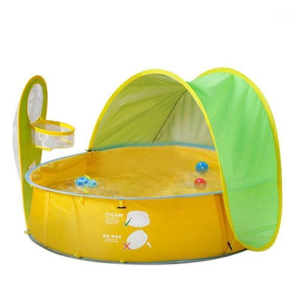 

elos-portable children's beach pool tent uv protection awning racket game tent1
