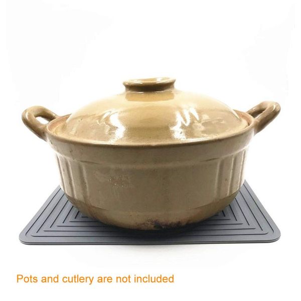 

mats & pads 2pcs trivet mat heat resistant easy clean table for kitchen waterproof silicone pot holders decorative non slip accessories
