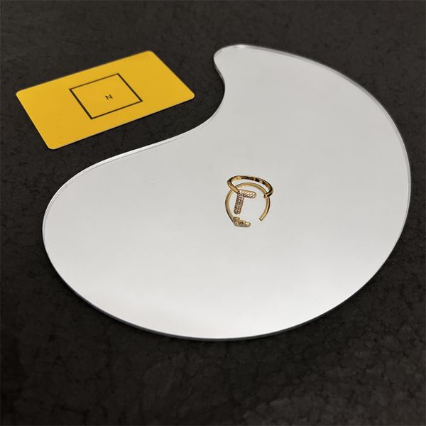 

designers letter rings ladies fashion rings with side stones luxurys diamond set wedding jewelry gifts 2 styles, Silver