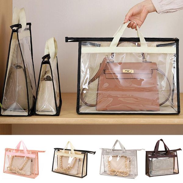 

storage bags transparent dust hanging bag solid color simplicity dust-proof protection practical home products