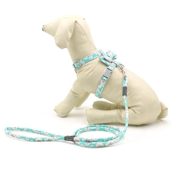 

cat collars & leads alloy pet dog puppy soft adjustable walking collar harness leash vest traction rope dogs supplies