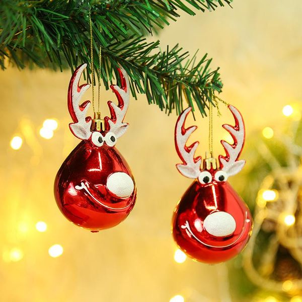 

christmas decorations artificial plastic cute elk tree hanging pendant deer craft ornament for home year 2022