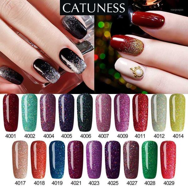 

varnish semi-permanent lucky colors neon glitter gel nail polish long lasting soak off long-lasting uv gel1, Red;pink