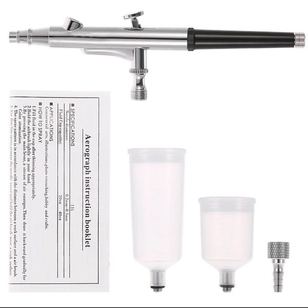 

professional spray guns 0.3mm gravity feed double action airbrush cake tattoo decorating brushes sprayer pen for nail manicure air brush