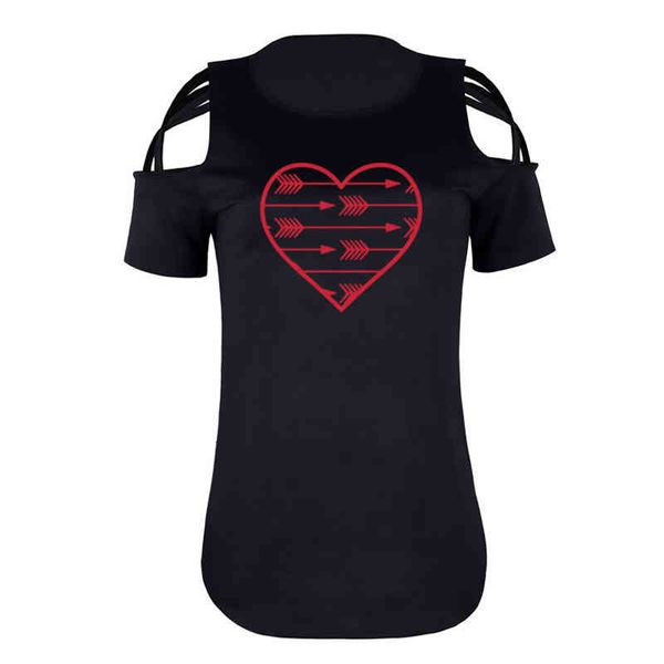 

women harajuku aesthetics streetwear tee plus size heart print funny women t-shirt short sleeve casual summer t shirt, White