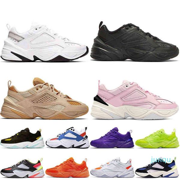 Luxurys Fashion Damen Herren Tekno Freizeitschuhe Triple Black Orange Volt Lila Weiß Beige Pure Platinum Twill Denim Sporttrainer