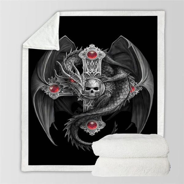 

blankets plstar cosmos dragon fleece blanket 3d print sherpa on bed home textiles dreamlike style-1