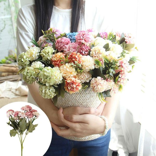

beautiful artificial flower sweet false plants garden hydrangea simulation wedding home decoration fashion fake decorative flowers & wreaths