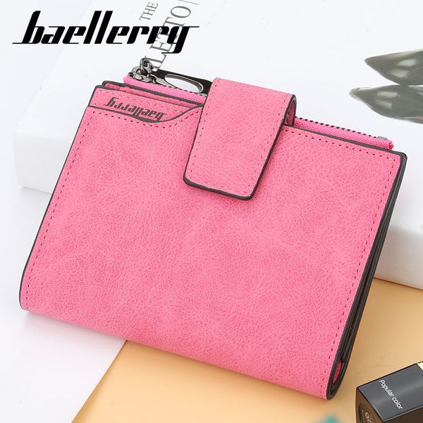 

frosted leather women's medium long korean multifunctional zero wallet 30% off multi card slot multi-color fashion, Red;black