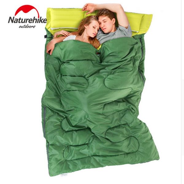 

sleeping bags double bag spring and autumn camping hiking cotton with pillow