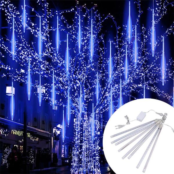 

strings 30cm 50cm 8/10tubes meteor shower rain lights outdoor waterproof christmas led string light for garden tree wedding decoration