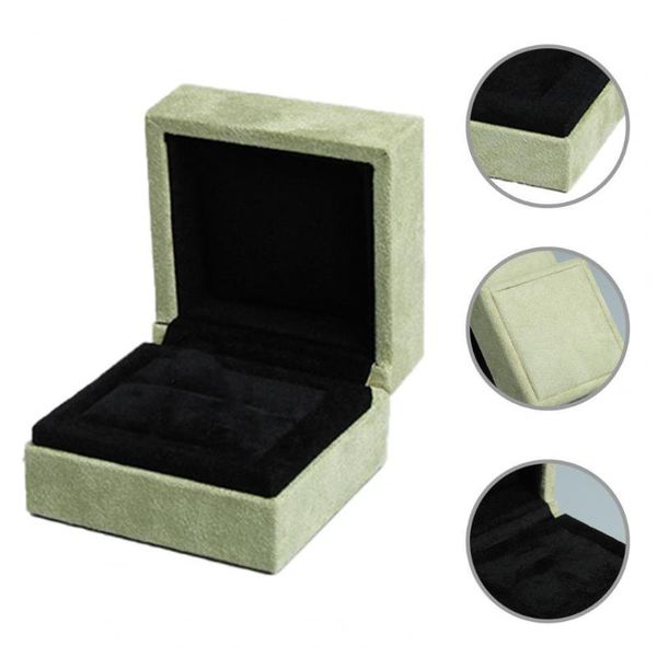 

gift wrap portable ring box widely use flannel compact necklace jewellery package case for wedding valentine's day decoration