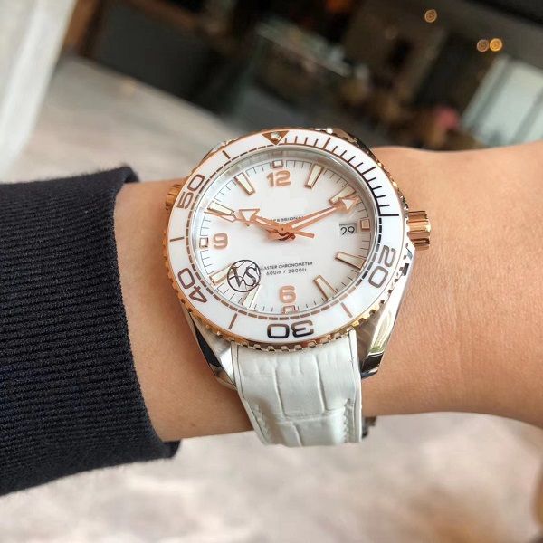 

45.5mm 42mm 39.5mm men watch mens wristwatch stainless steel waterproof bracelet rubber strap automatic movement vsf classical watches, Slivery;brown