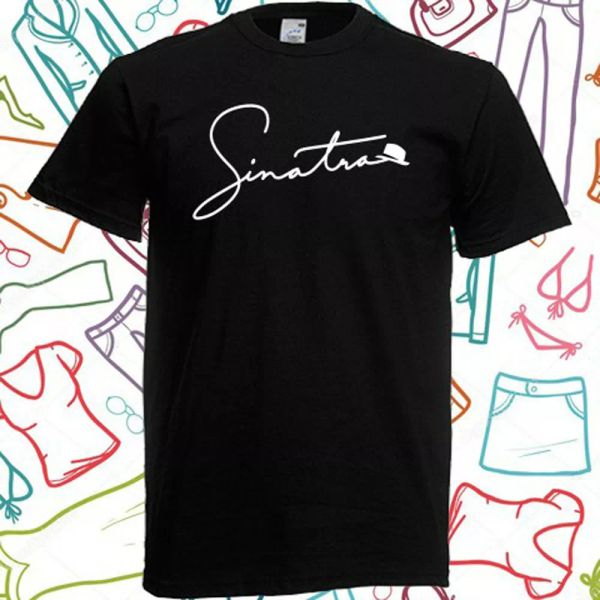 

frank sinatra symbol men's black t-shirt size s to 3xl, White;black