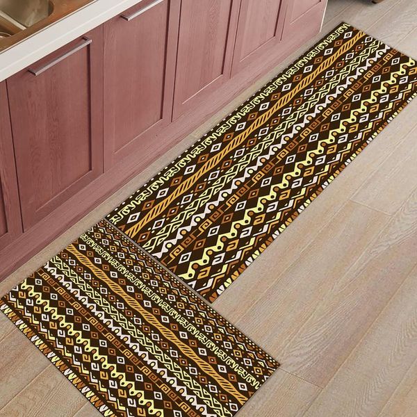

african tribal pattern kitchen rug home entrance doormat bedroom floor decor carpet bathroom anti-slip carpets