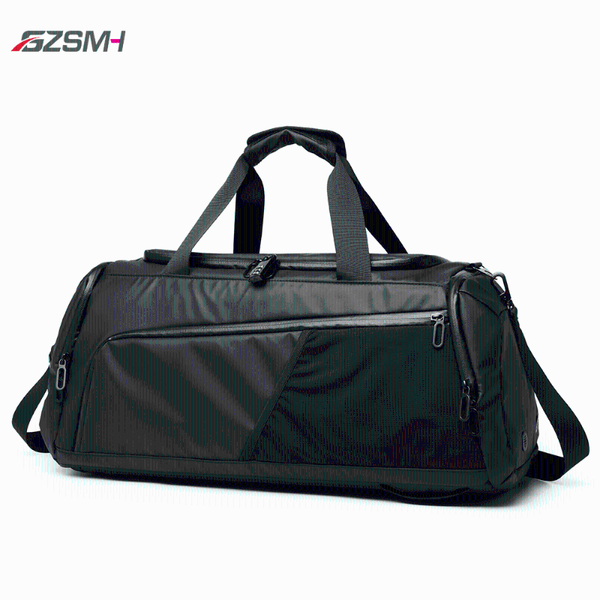 

men travel handbag black dry & wet waterproof multifunction luggage bag large capacity male sports fitness duffel bags