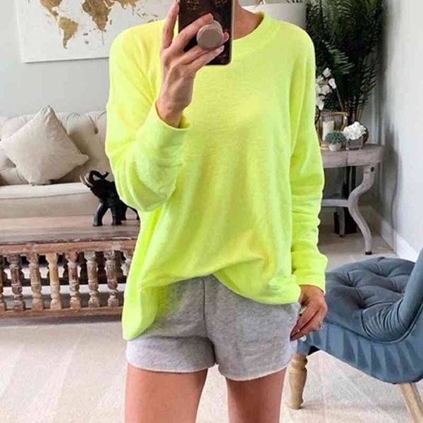 

autumn winter womens and blouses long sleeve apple green furry casual loose blouse blusas mujer de moda 210603, White