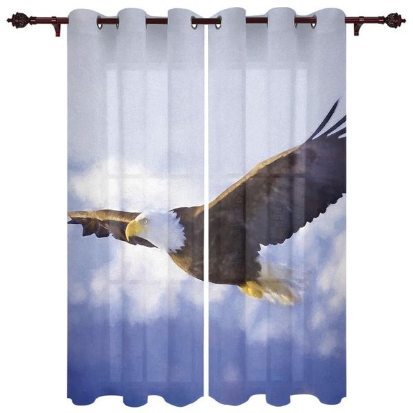 

exquisite home curtains flying eagle living room bedroom kitchen translucent polyester decorative curtain & drapes