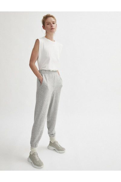 

koton women gray sweatpants running pants, Black;blue