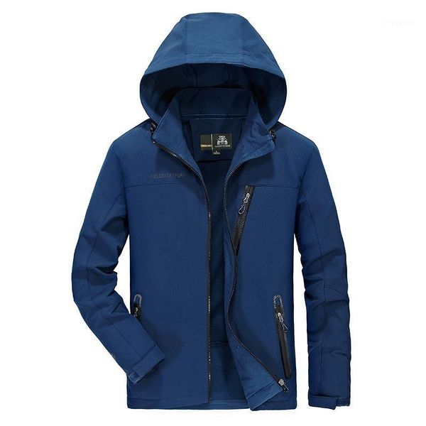 

men's jackets 2021 brand clothing men military hooded jacket tactical autumn winter outerwear army green blue black and coat for, Black;brown