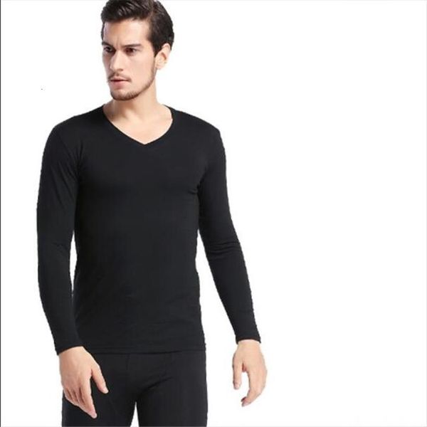 

thermal underwear set modal mens tracksuit fibre winter long johns keep warm suit inner wear male merino clothing thermo plus, Gray