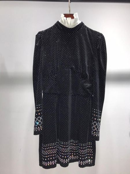 

casual dresses z11417 fashion women 2021 spring dress luxury european design party style, Black;gray