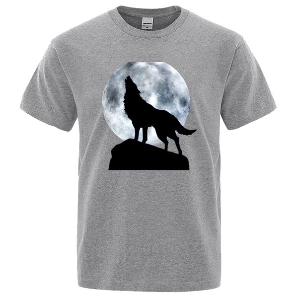 

moon wolf tees 2021 summer brand tshirt fashion t shirt men short sleeve harajuku casual cool mens t-shirts, White;black
