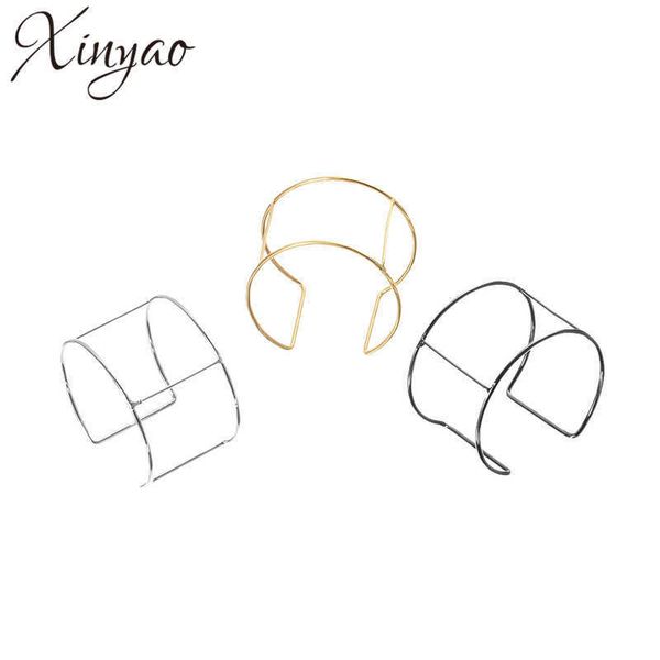 Xinyao 6PCS / Лот Dia 6.5cm Пустой браслет Браслет Браслет Bangle Bangle Gold / Silver Bangles Параметры для DIY Ювелирные Изделия F876 Q0717