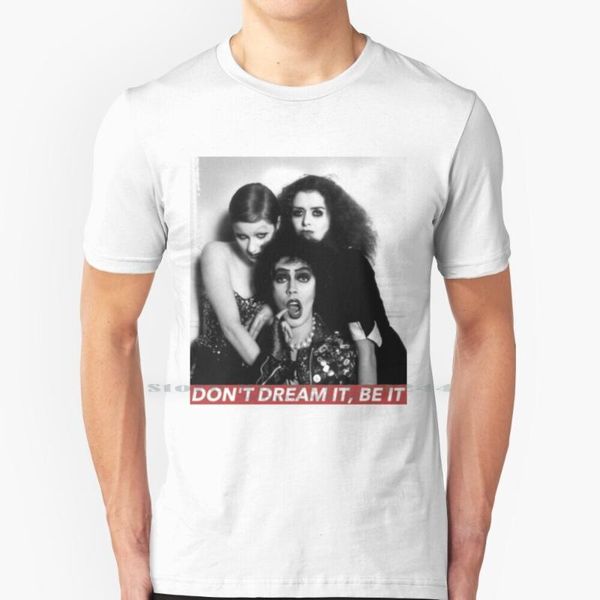 

men's t-shirts don't dream be it t shirt 100% pure cotton rhps musical tim curry movie frank n furter the horror picture show lips, White;black