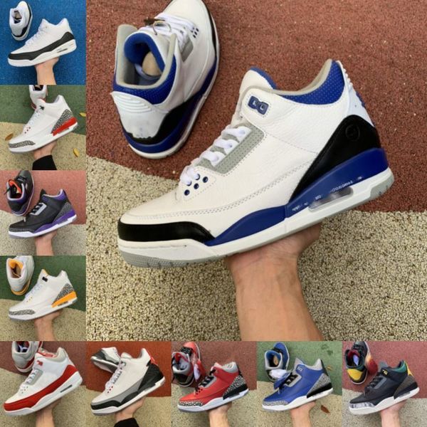 

jumpman 3 3s unc mens womens boots shoes fragment knicks rivals chicago mocha color purple trainers sports sneakers 40-46, Black