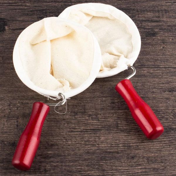 

coffee filters filter bag flannel cloth handmade strainer with wood handle packs pot mesh basket tools 2pc