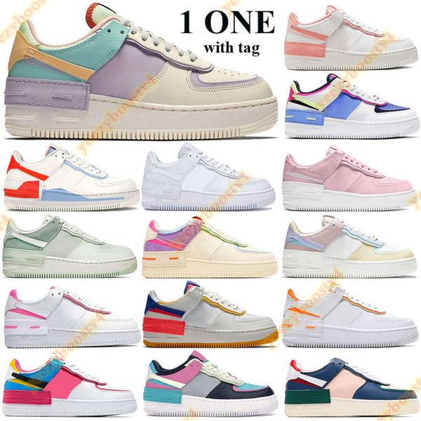 

2021 one basketball shoes 1 shadow men women trainers pale ivory summit white team orange coral pink sport sneakers with tag eur 36-45, Black